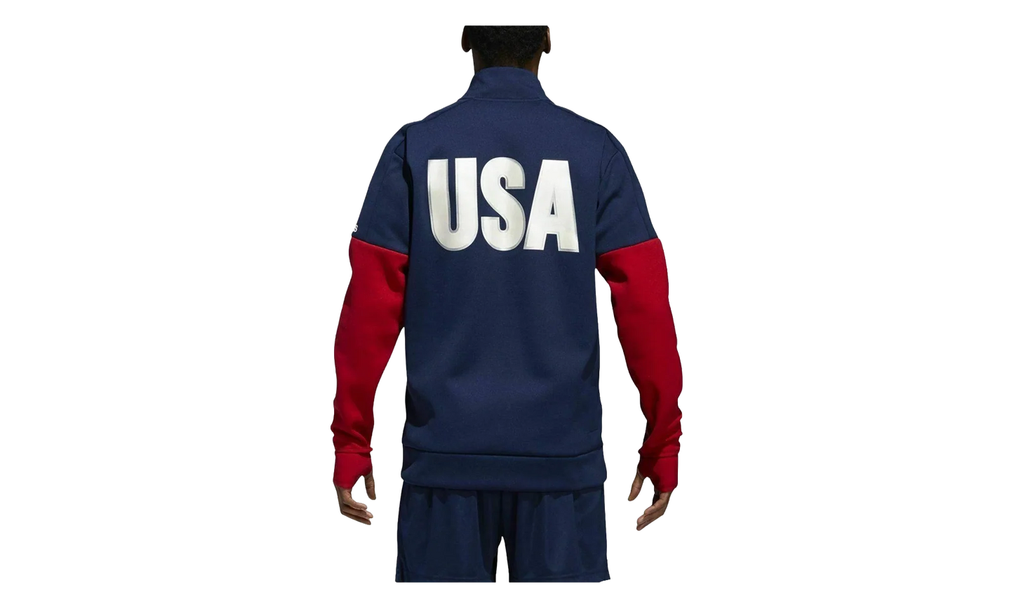 USA Volleyball Jacket 1/4 Zip Jacket "Collegiate Navy / Power Red" CF1418