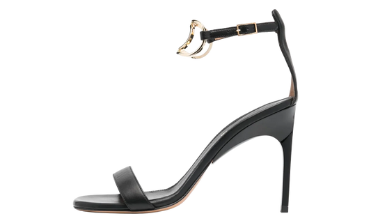 Gold Paperclip Leather High Sandal WMNS "Gold" OWIH045S23LEA0011076