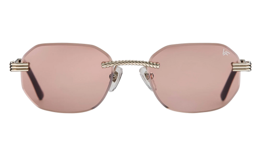 Hustler Rimless Drill Mount 24KT "White Gold / Blossom Pink" DMHU2 0047 44C4