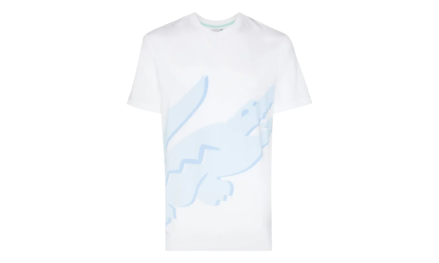Crocodile Print Organic Cotton T-Shirt "White" TH2604 001