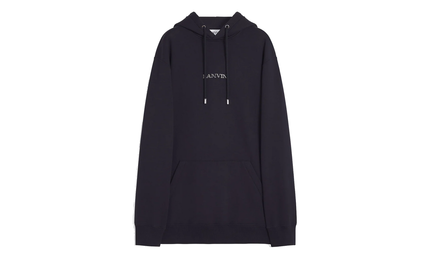 EMBROIDERED OVERSIZED HOODIE "Black" RU HO0009 J110 P24 10