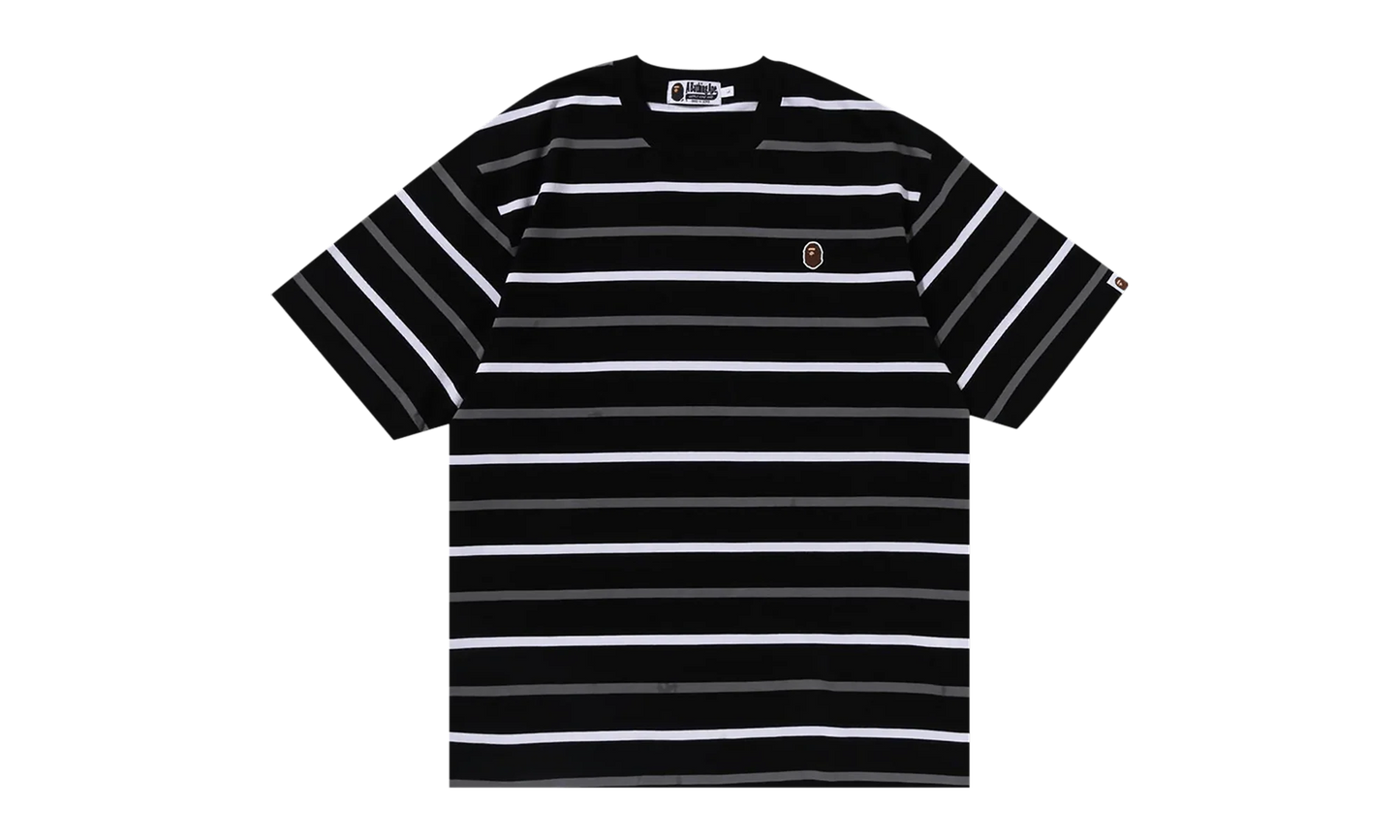 Ape Head One Point Stripe Tee "Black" 1J80 109 070 BLACK