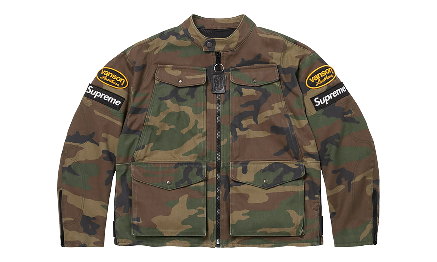 Vanson Leathers® Cordura® Jacket "SS26 - Woodland Camo" SU27115