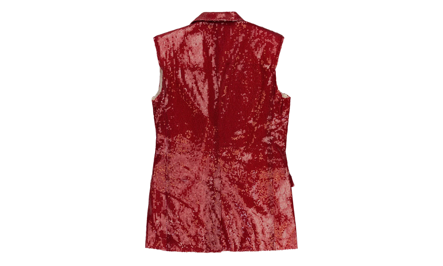 Sequin Sleeveless Blazer WMNS "Red" VAQSS20OW08