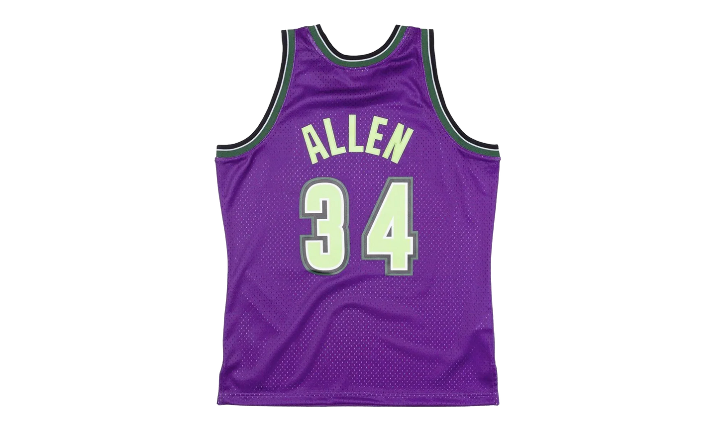NBA Ray Allen Reload Swingman Jersey "1996 Milwaukee Bucks - Purple" SMJYCP19294 MBUPURP96RAL