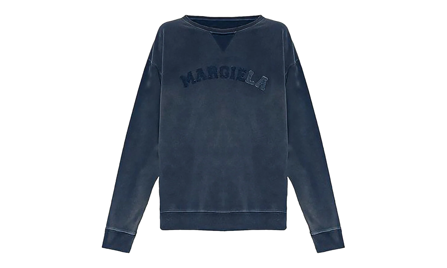 Logo Embroidered Dyed Sweatshirt "Washed Blue" S50GU0209S25570469