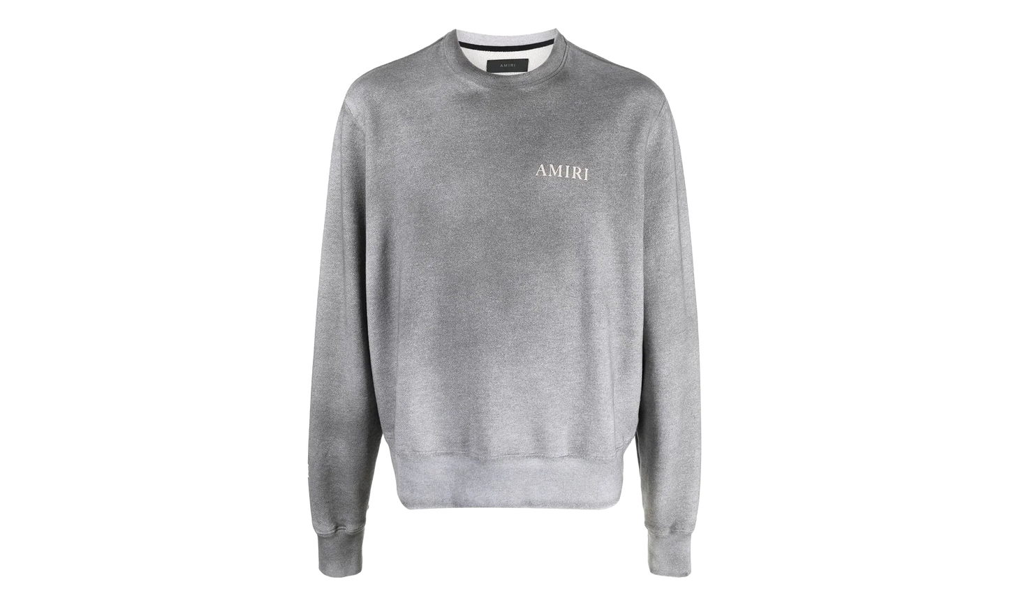 Aged Puff Logo Crewneck Sweatshirt "Grey" AW22MJL052 030