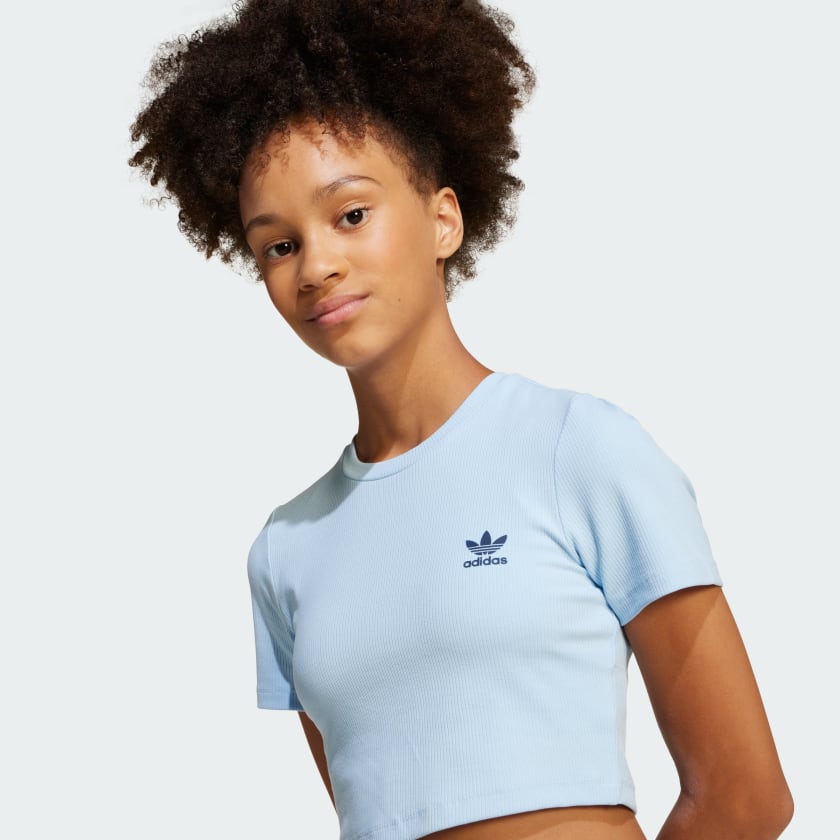 Kids' adidas Ribbed Crop Tee Kids