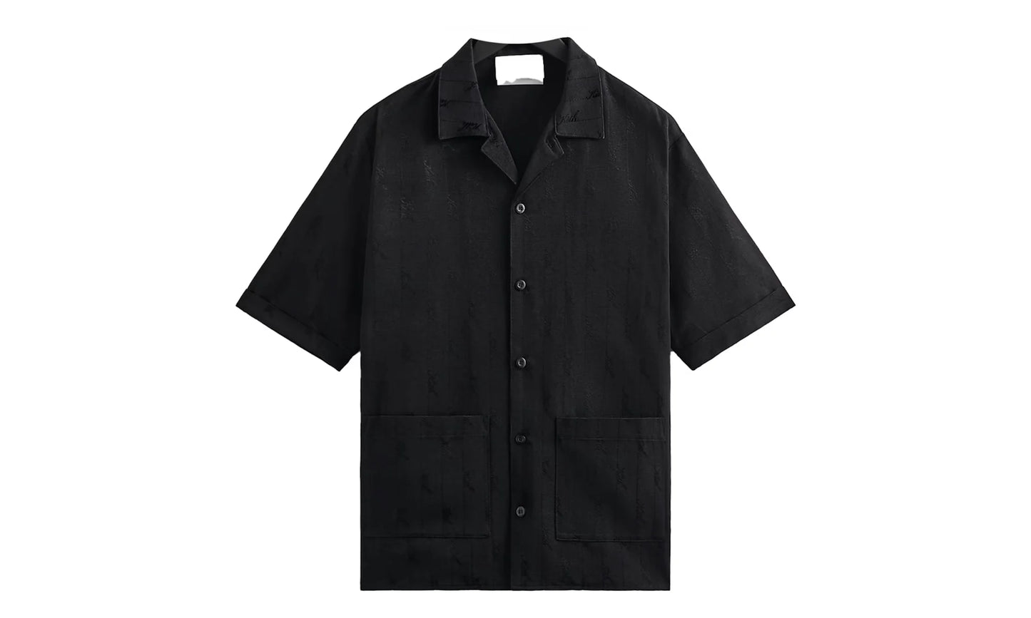 Jacquard Faille Reade Shirt "Black" KITH26