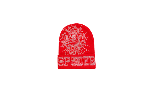 Rhinestone Web Beanie "Red" SP5der49