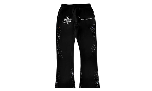 Rhinestone Sweatpants "Black" RET026