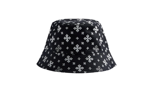 Cross Bandana Bucket Hat "Black/White" PF24HA030120119