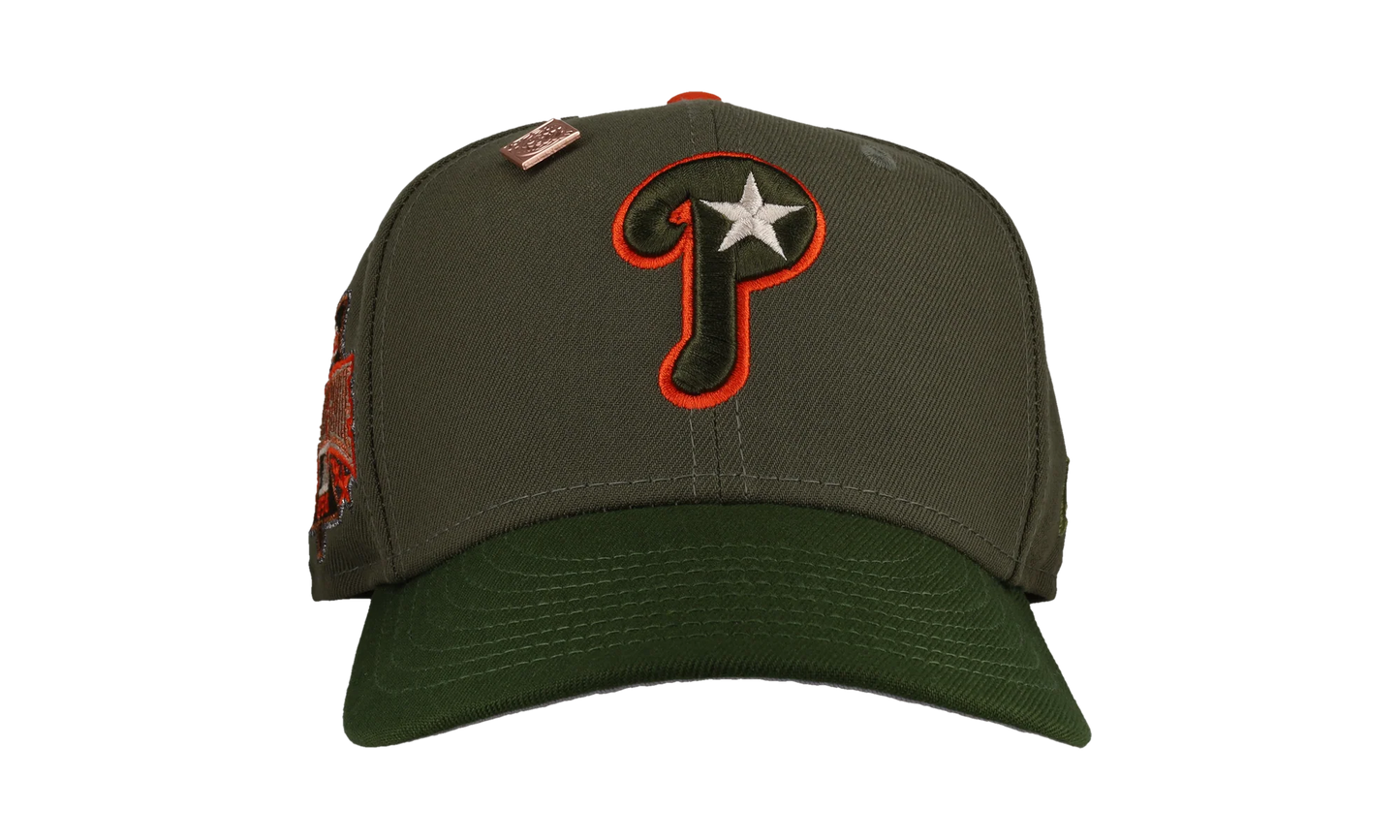 59FIFTY Philadelphia Phillies 1996 All Star Game Fitted Hat "Olive / Orange" NE349