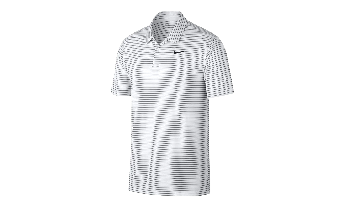 Dri-fit Striped Golf Polo Shirt "White / Black" AJ5482 100
