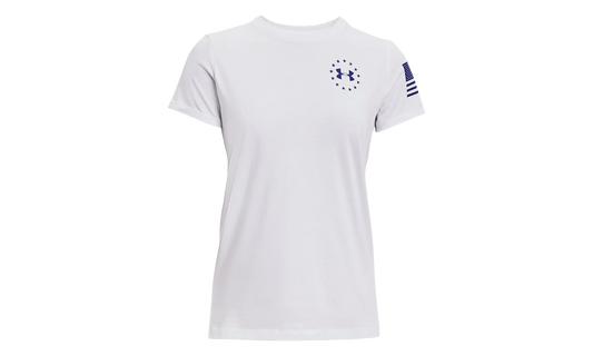 Freedom Banner T-Shirt WMNS "White / Royal Blue" 1352160 101