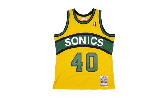 NBA Shawn Kemp Reload Swingman Jersey "1994 Seattle Supersonics - Yellow" SMJYCP19285 SSUYELL94SKE