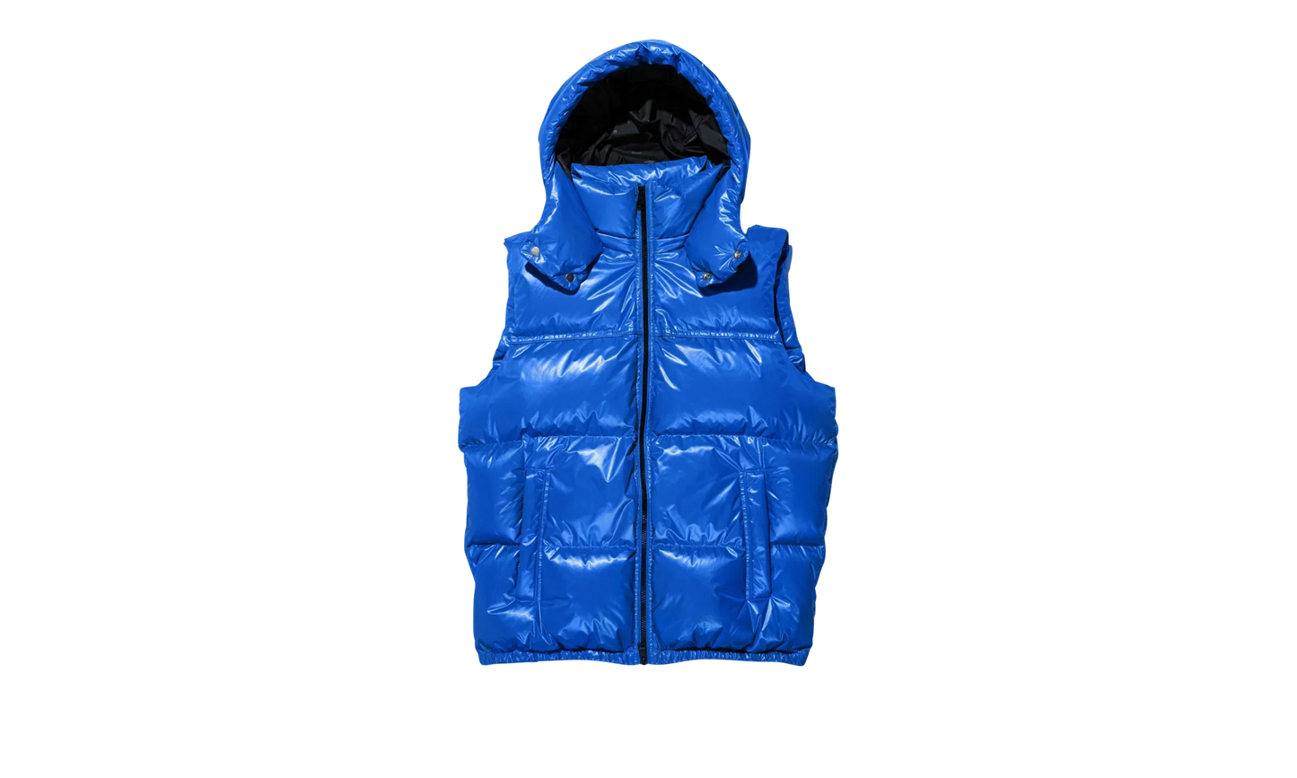 NYLON PUFFER VEST "Blue" P623 PBLV423