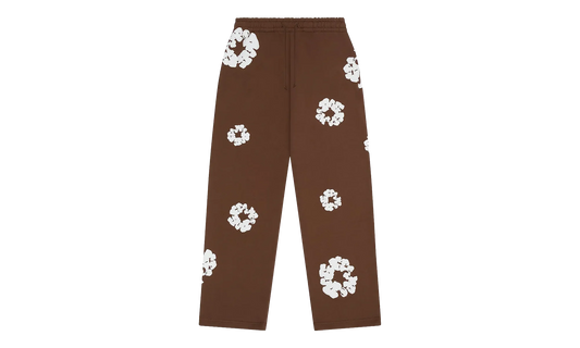 Cotton Wreath Open Hem Sweatpants "Brown" DT422