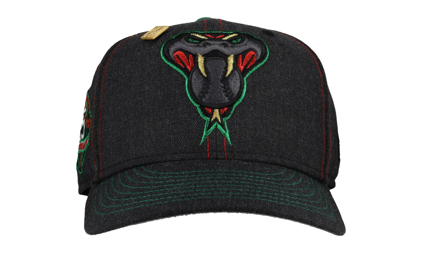 59FIFTY Arizona Diamondbacks 25th Anniversary Fitted Hat "Contrast Stitch / Black / Metallic" 123451298482