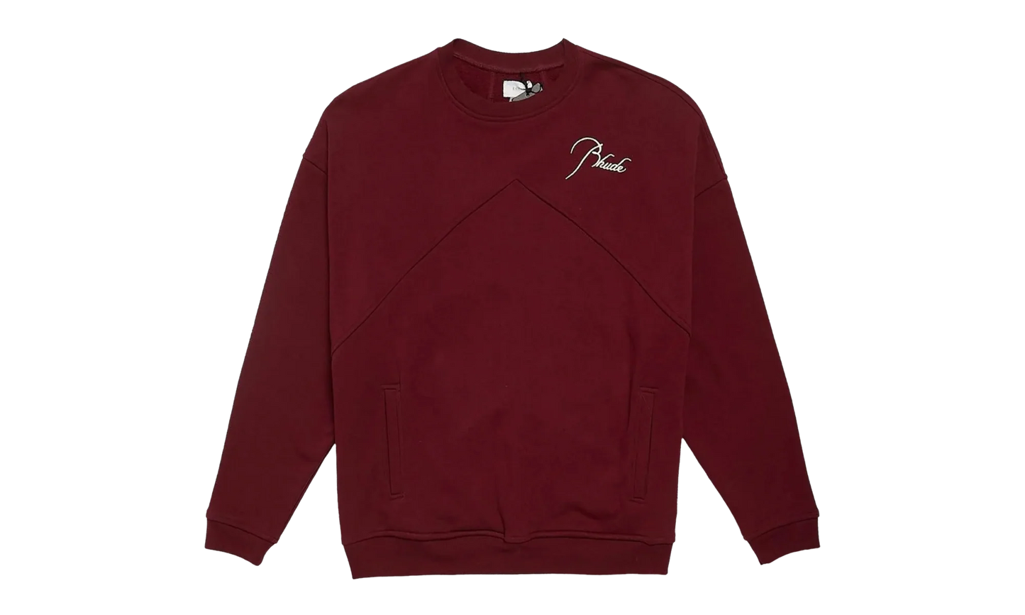 Embroidered Crewneck "Burgundy" PF22SW01012800