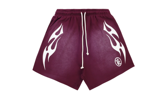 Flame Shorts "Burgundy / White" HSR099