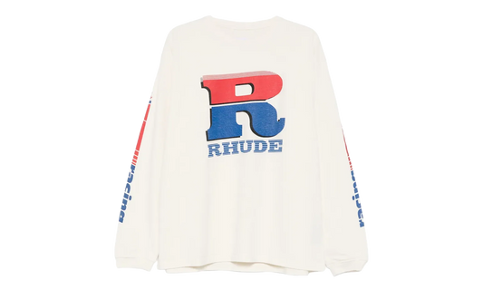 Split Petrol Logo Long-Sleeve Tee "Vintage White" RHPS26TT17012