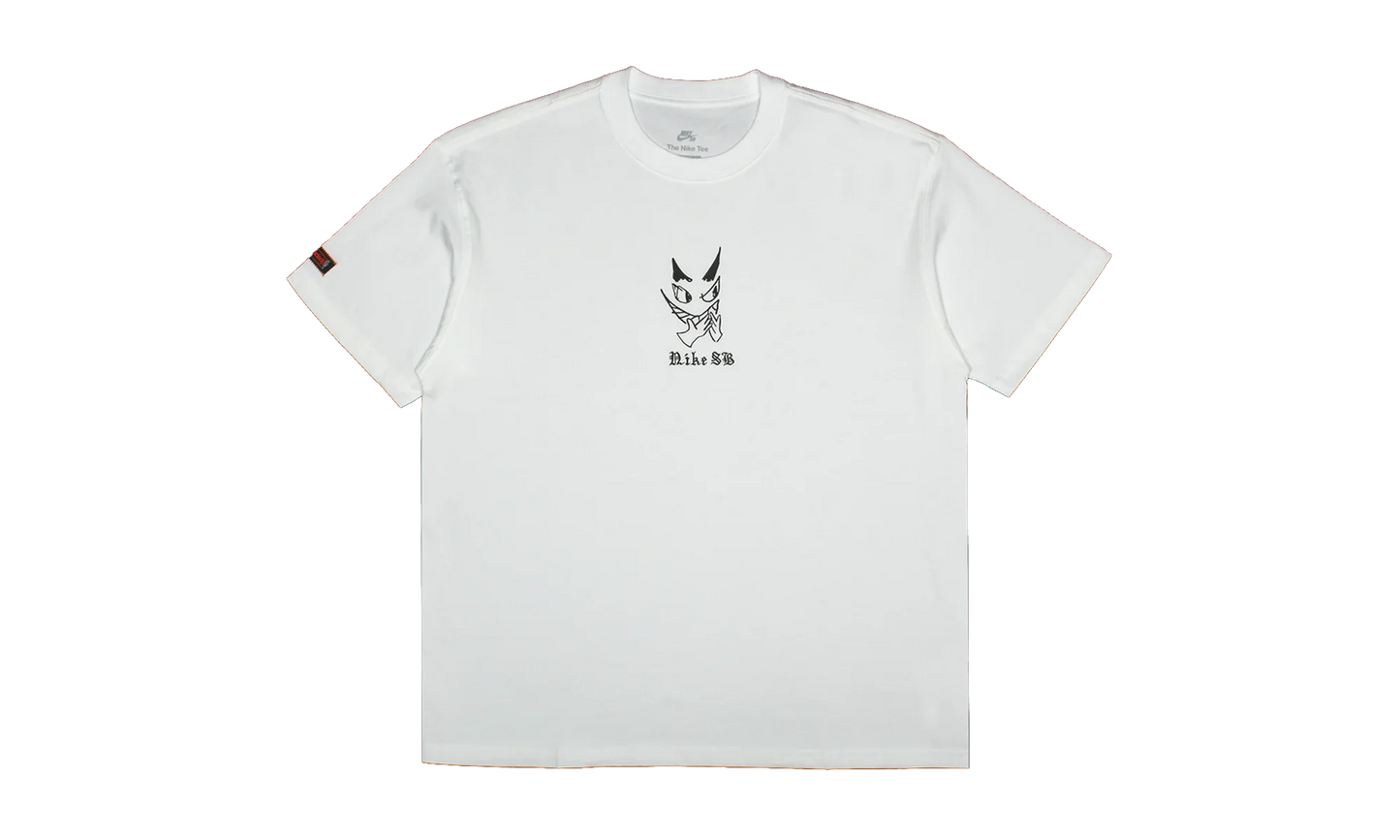 SB Charcoal Dunk T-shirt "White" HV2195 100