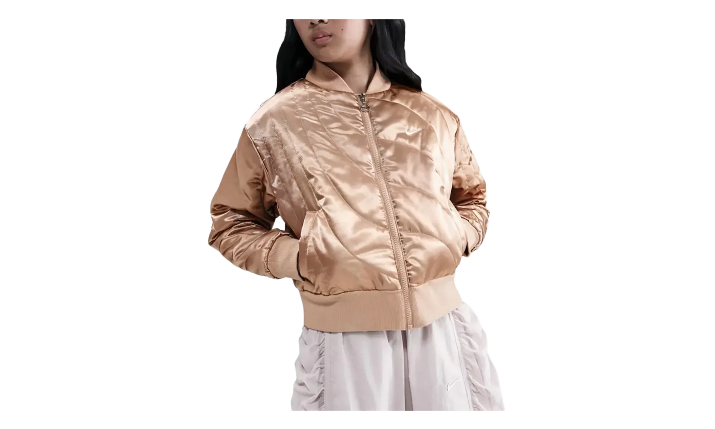Kids’ Sportswear Bomber Jacket "Hemp / White" HQ9375 200