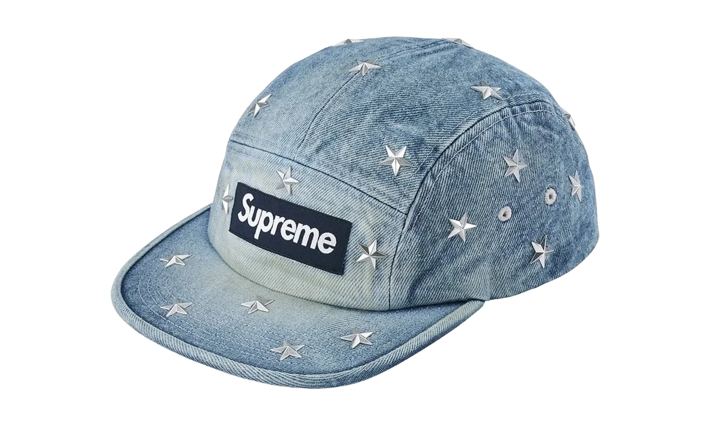 Stars Studded Denim Camp Cap "SS26 - Washed Indigo" SU27258
