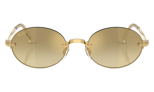 Ray-Ban Rimless "A$AP Rocky - Polished Arista Gold with Brown Mirror Gold Gradient Lens" RB3929 001 7I