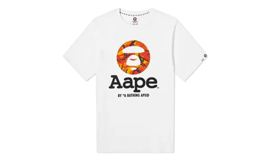 AAPE OG Moonface T-Shirt "White Orange Camo" B762DA4F