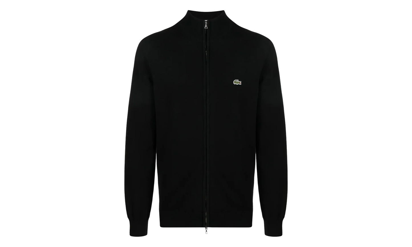 Zip-Up High-Neck Cotton Sweater "Black" AH1957 031