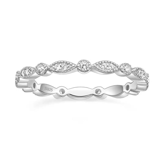 925 Silver Milgrain Eternity Ring for Women