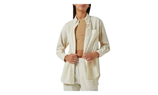 Ora Ii Seersucker Shirt "Beige" KITH42
