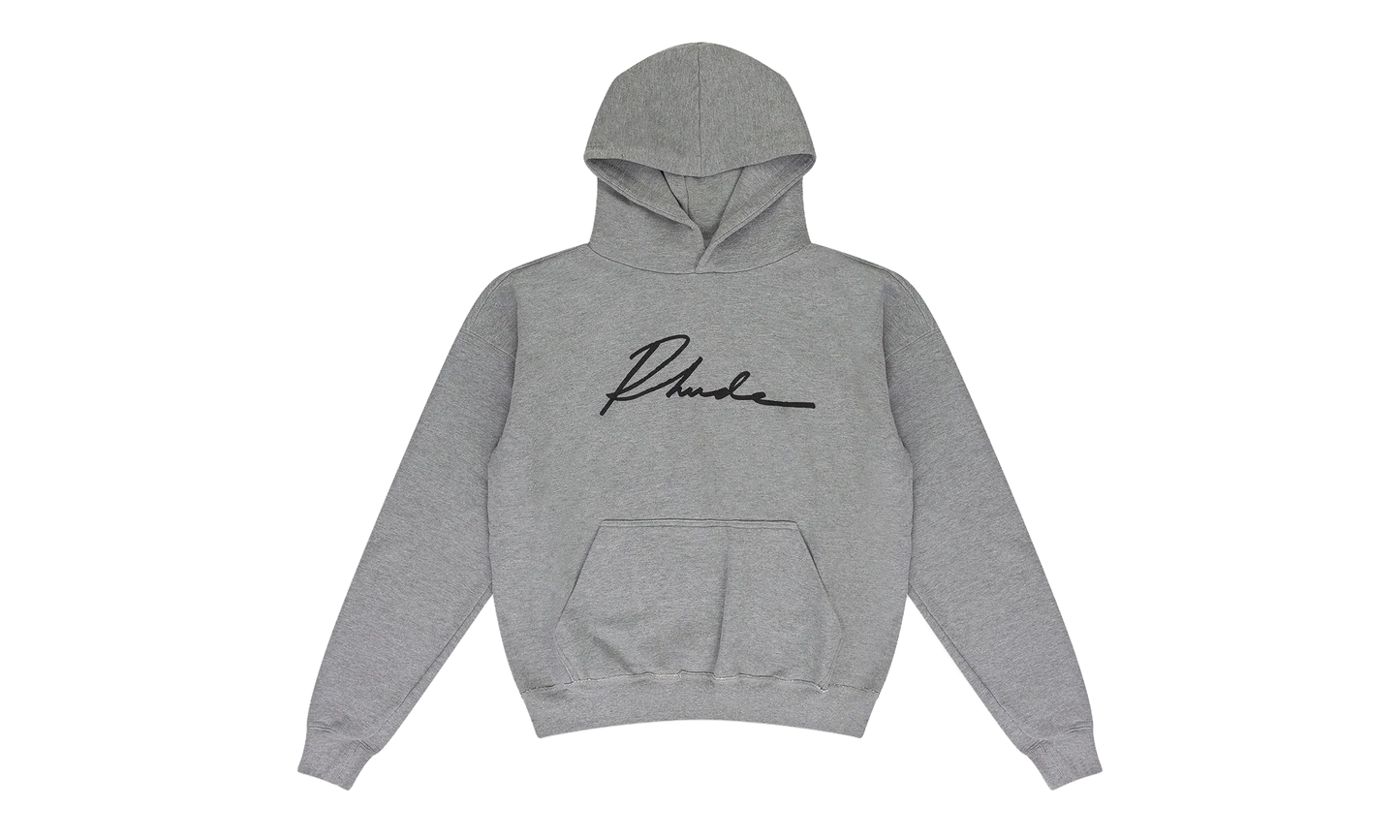 Ssense Exclusive Cursive Hoodie "Grey" RHD-MHDS-0036