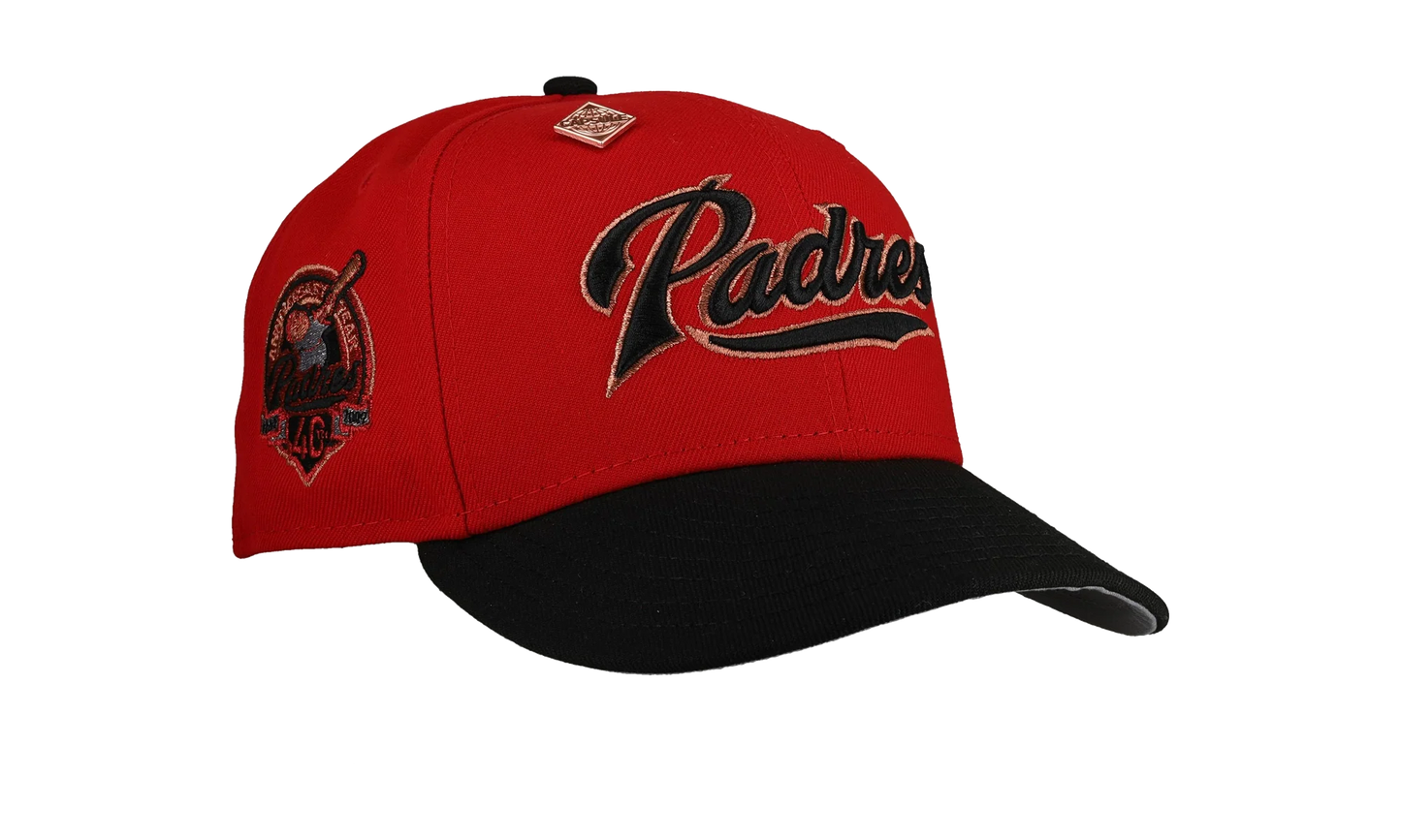 59FIFTY San Diego Padres 40th Anniversary Fitted Hat "Red / Black" NE357