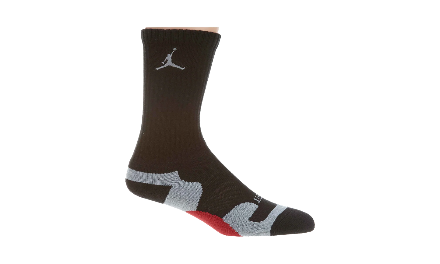 Jordan Game Dry Crew Socks "Black Grey Red" 441342 016
