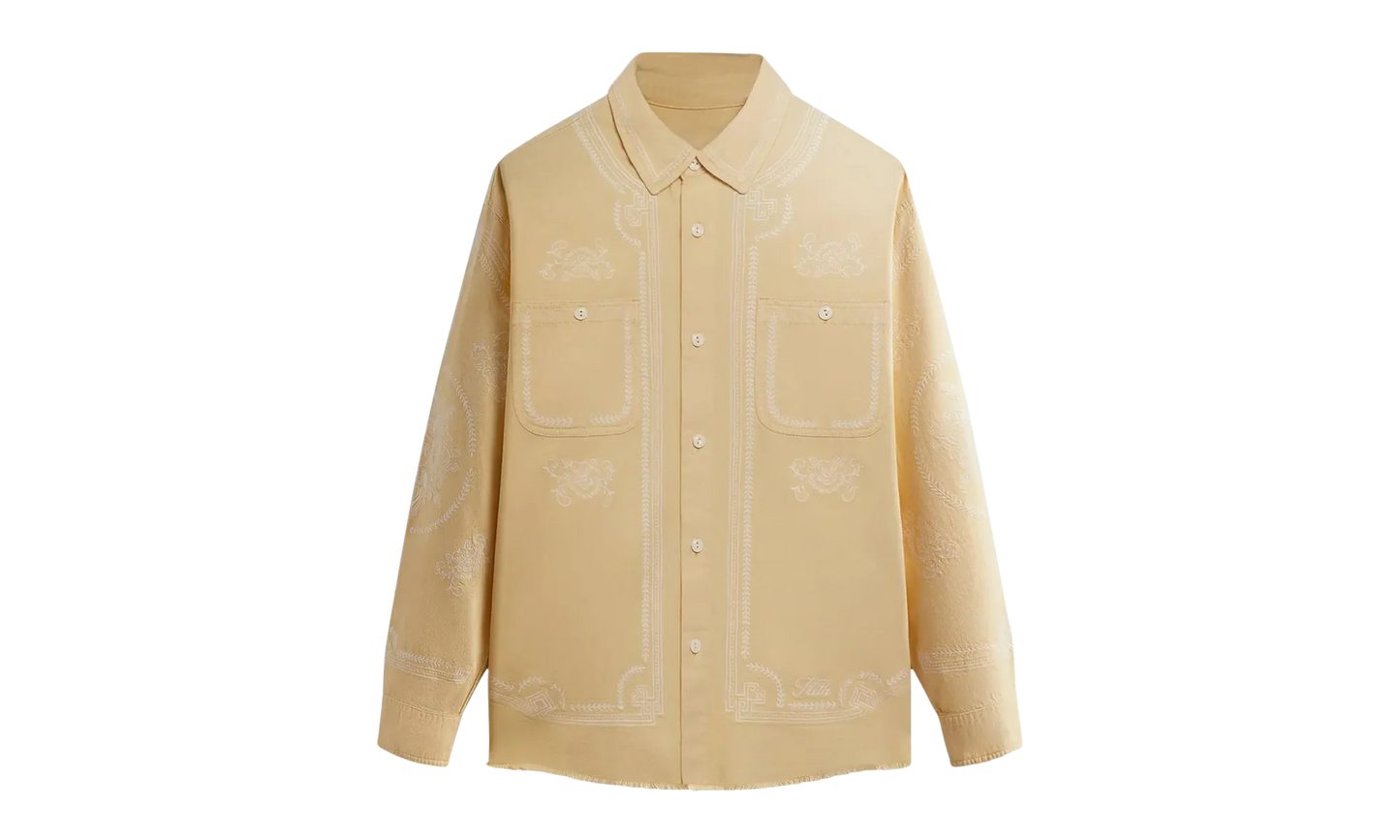 Raw Hem Denim Apollo Shirt "Yellow" KHM031811 795