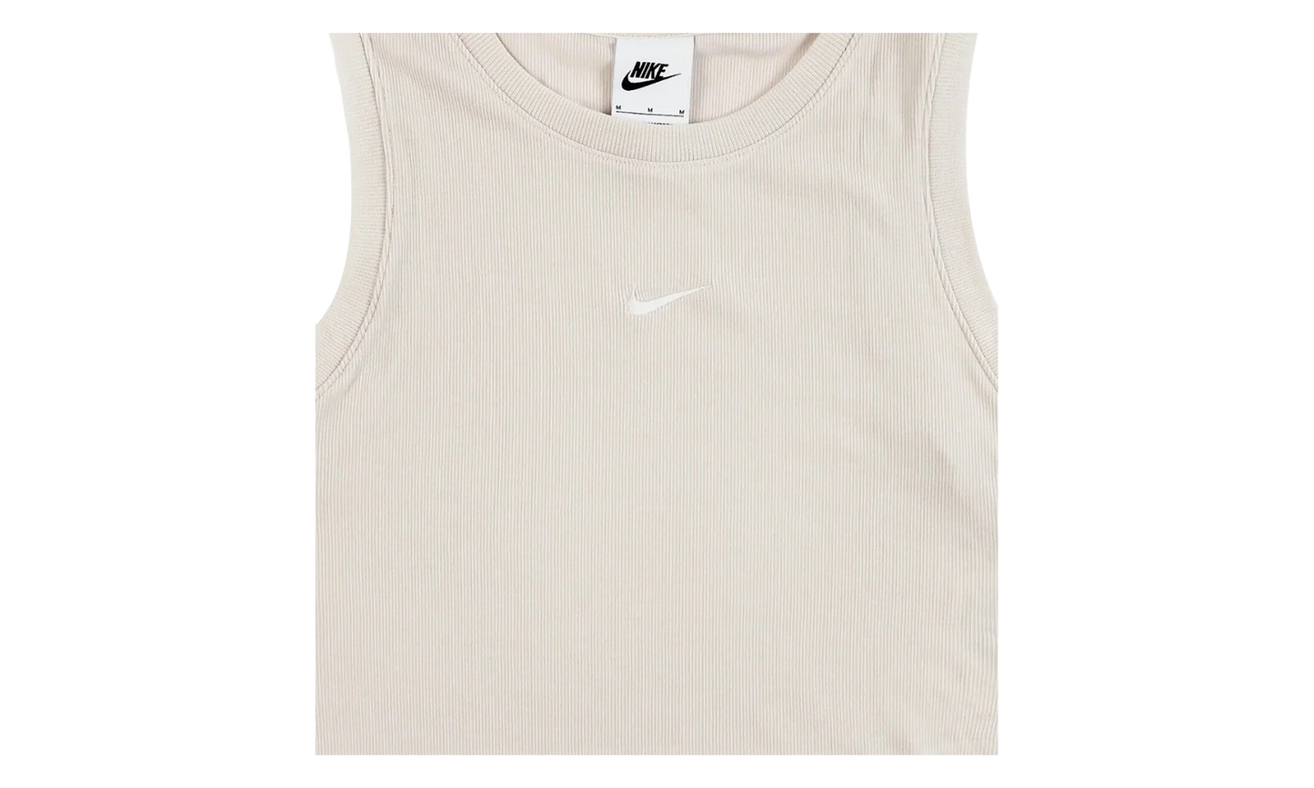 Sportswear Essentials Ribbed Cropped Tank Top WMNS "Light Orewood Brown / Sail" FB8279 104