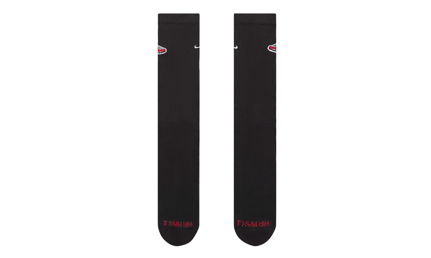 Everyday Plus Cushioned Crew Socks (1 Pair) "Black / White" FQ0327 010