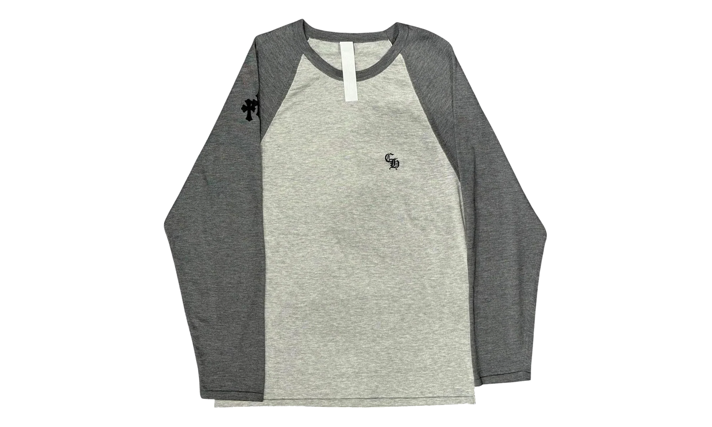Henley Baseball 3 Cross Patch Long-Sleeve T-Shirt "Grey" CHRM1157