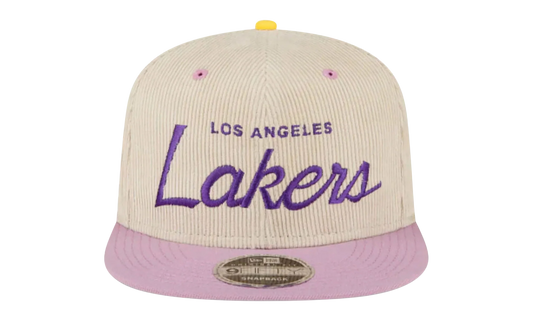 9FIFTY NBA LA LAKERS SNAPBACK HAT "ERIC EMANUEL - Cream/ Purple" EE438