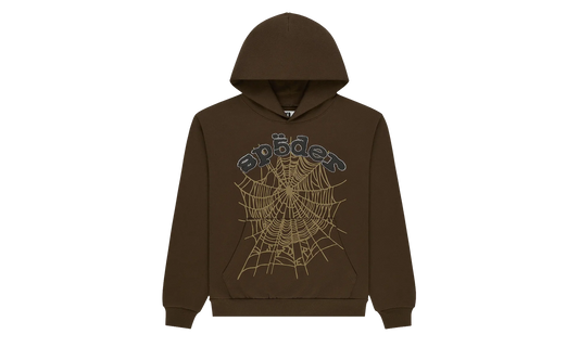 Rhinestone OG Web Hoodie "Brown" SP5der368