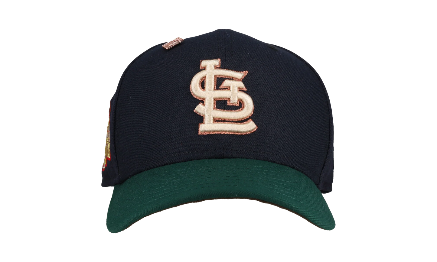 59FIFTY St Louis Cardinals 2006 World Series Fitted Hat "Two-Tone Navy / Green" NE383