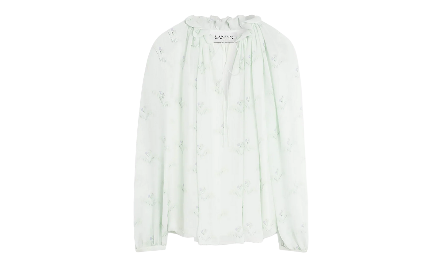 SILK FLARE SLEEVE BLOUSE "Mint" RW TO0114 5672 E23 401