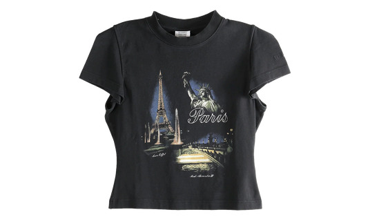 Paris Tourist Front Sleeve Baby T-Shirt WMNS "Black" WE76TR554B BLAC