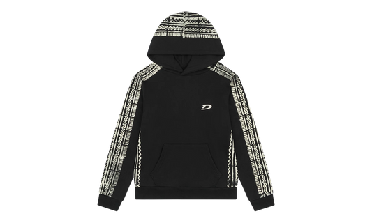 Mudcloth Hoodie "Black" DT341