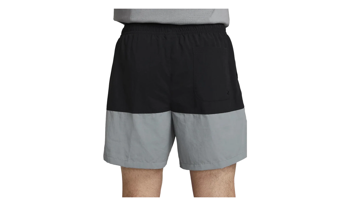 Club Woven Color-Blocked Shorts "Black / Smoke Grey / White" FB7811 010