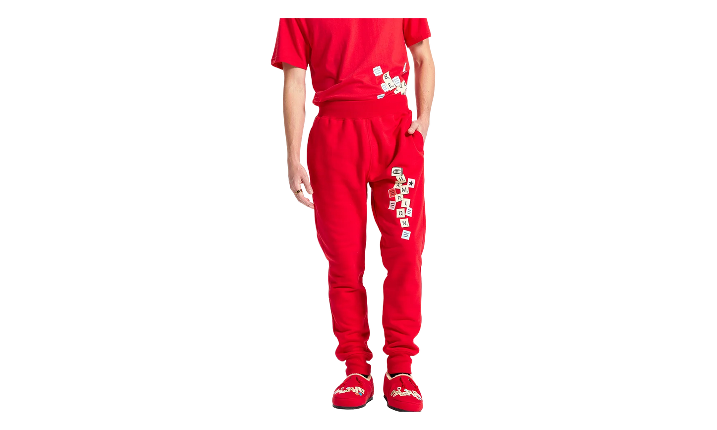 Scrabble Reverse Weave Jogger Pants "Scarlet" P3700 590723040
