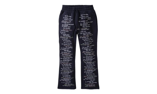 WDW Scripture Sweatpants "Navy Blue" FOADCFN7